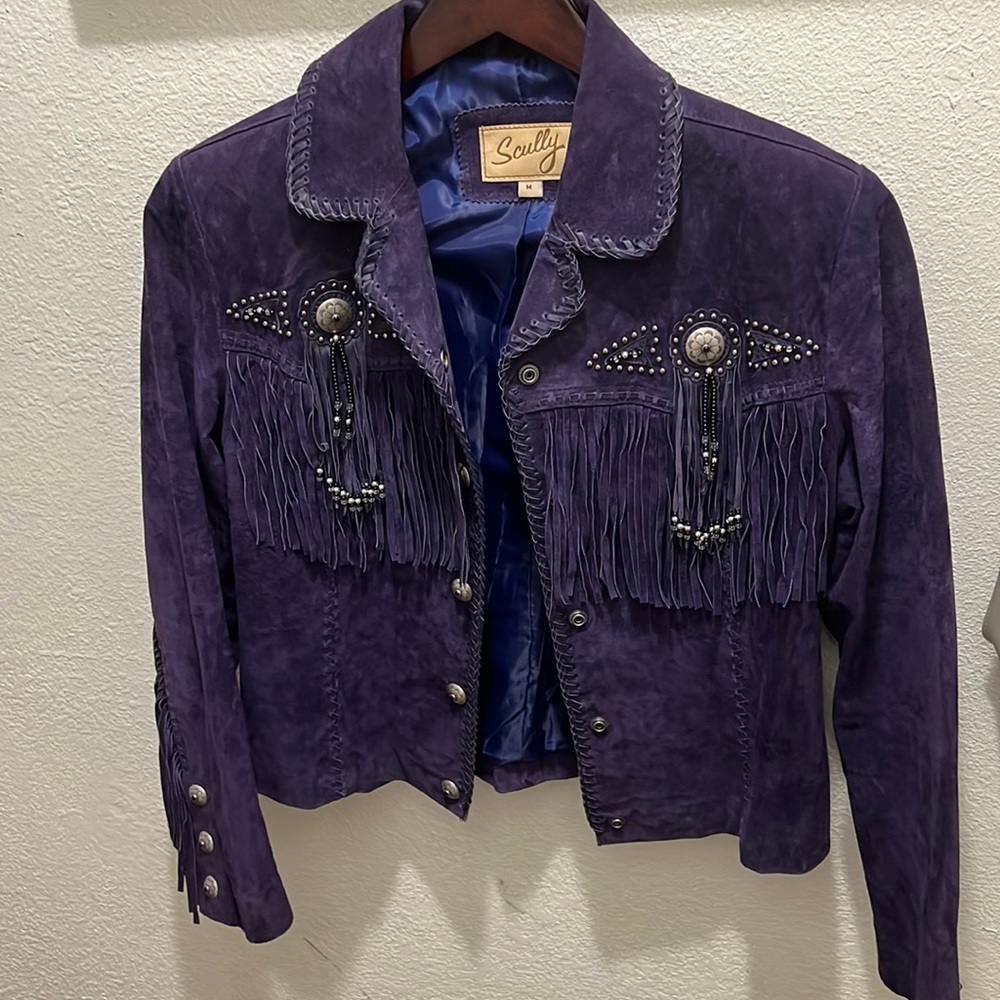 Vintage purple leather jacket